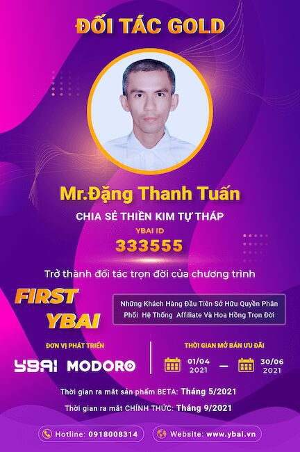 Chứng nhận GOLD FIRST YBAI - Chia Sẻ Thiền KIM TỰ THÁP