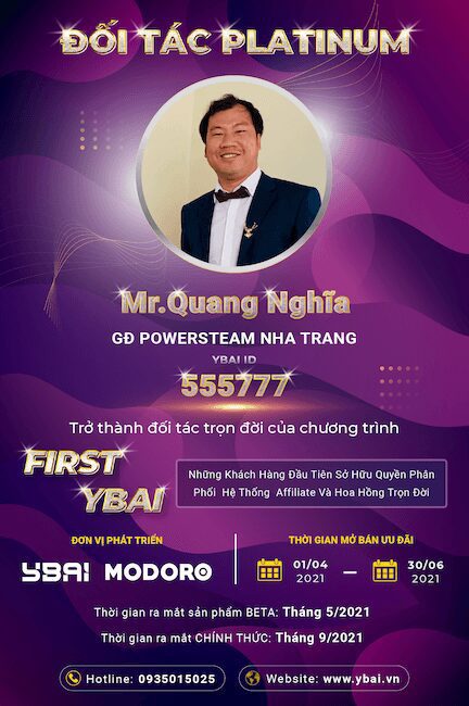 Chứng nhận PLATINUM FIRST YBAI - POWERSTEAM Nha Trang
