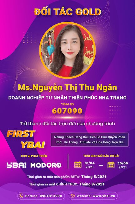 Chứng nhận GOLD FIRST YBAI - Doanh Nghiệp Tư Nhân THIÊN PHÚC Nha Trang