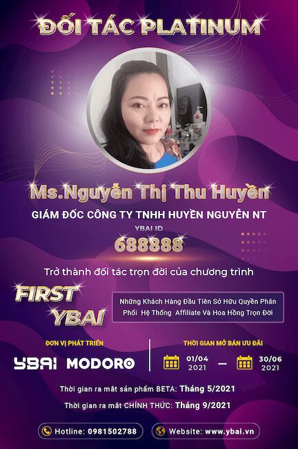 Chứng nhận PLATINUM FIRST YBAI - Công Ty TNHH Huyền Nguyễn NT